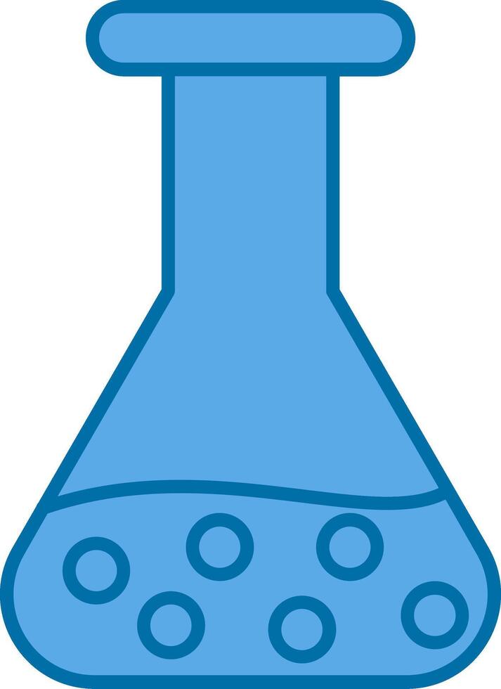 Beaker Filled Blue  Icon vector