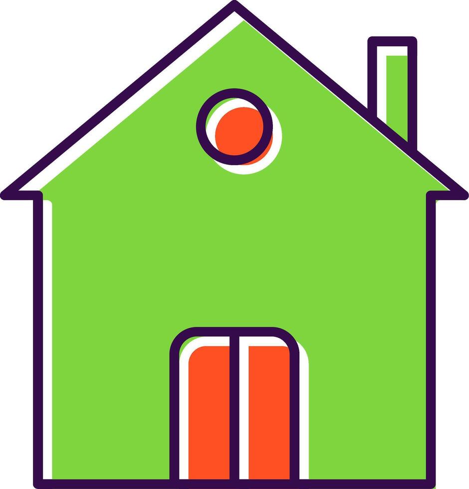 Residence Filled  Icon vector