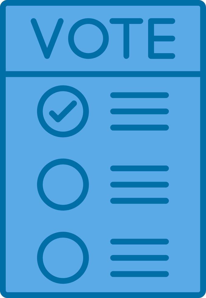 Number of vote Filled Blue  Icon vector