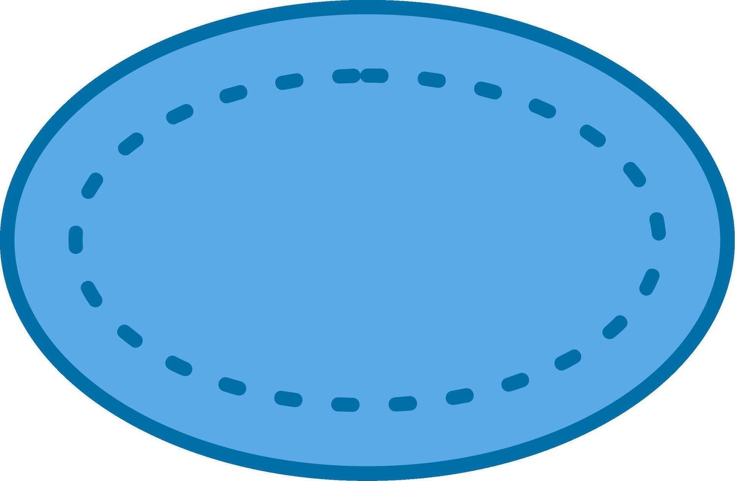 Oval Filled Blue  Icon vector