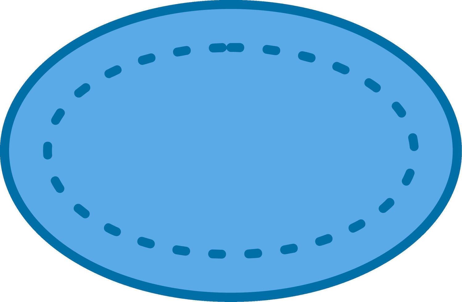 oval lleno azul icono vector