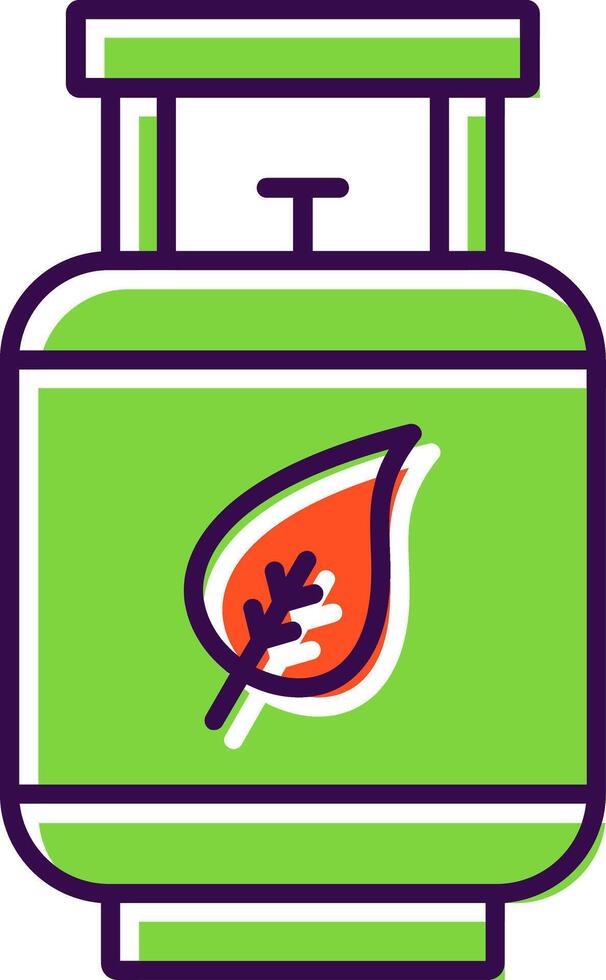 eco gas lleno icono vector