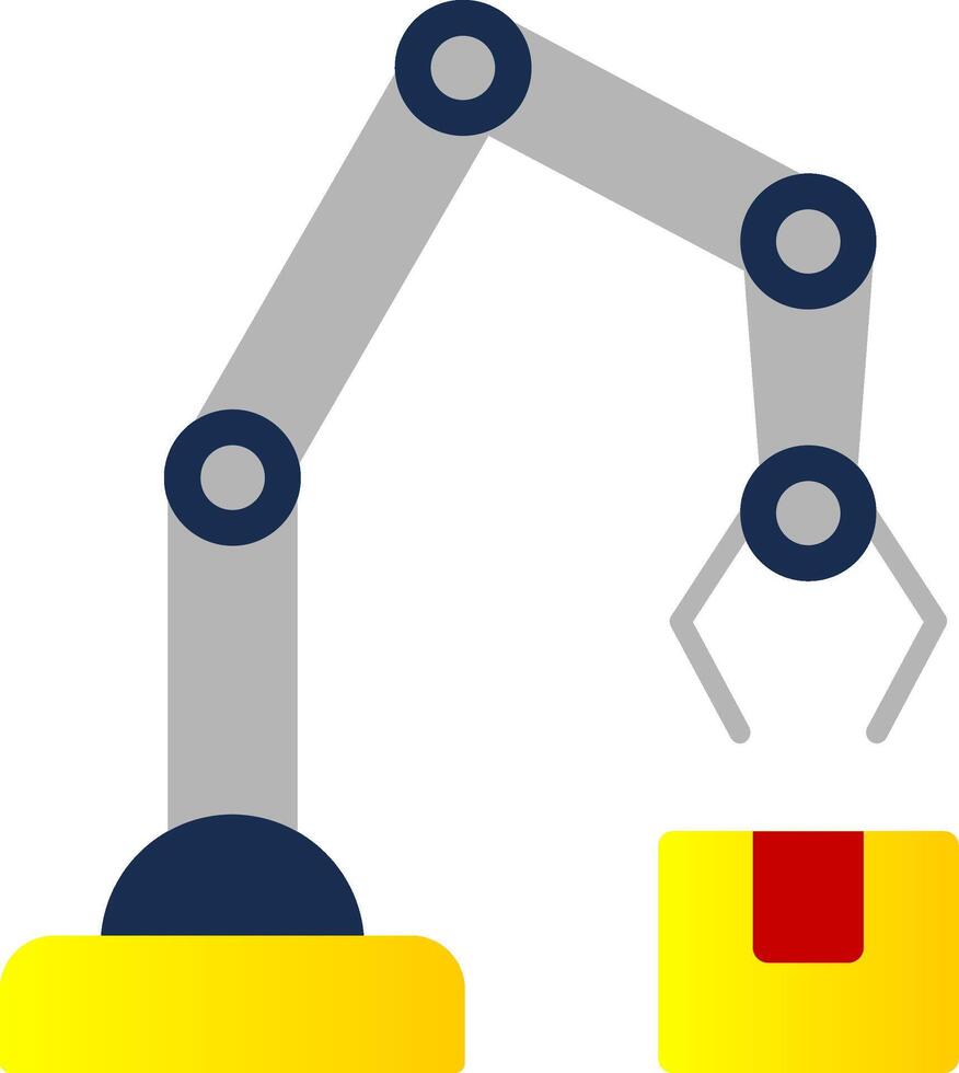 Robotic Arm Flat Gradient  Icon vector