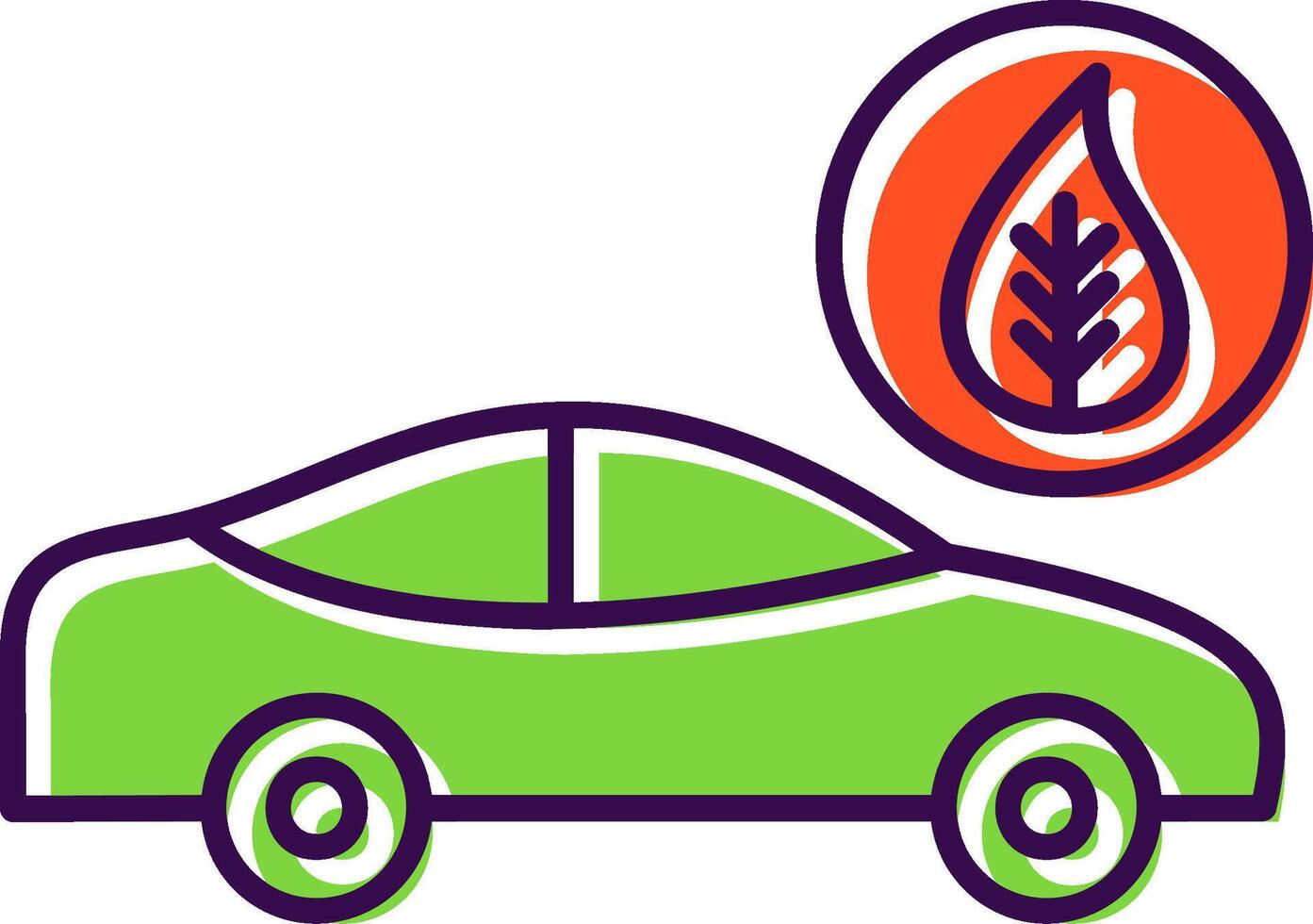 Eco Transporation Filled  Icon vector