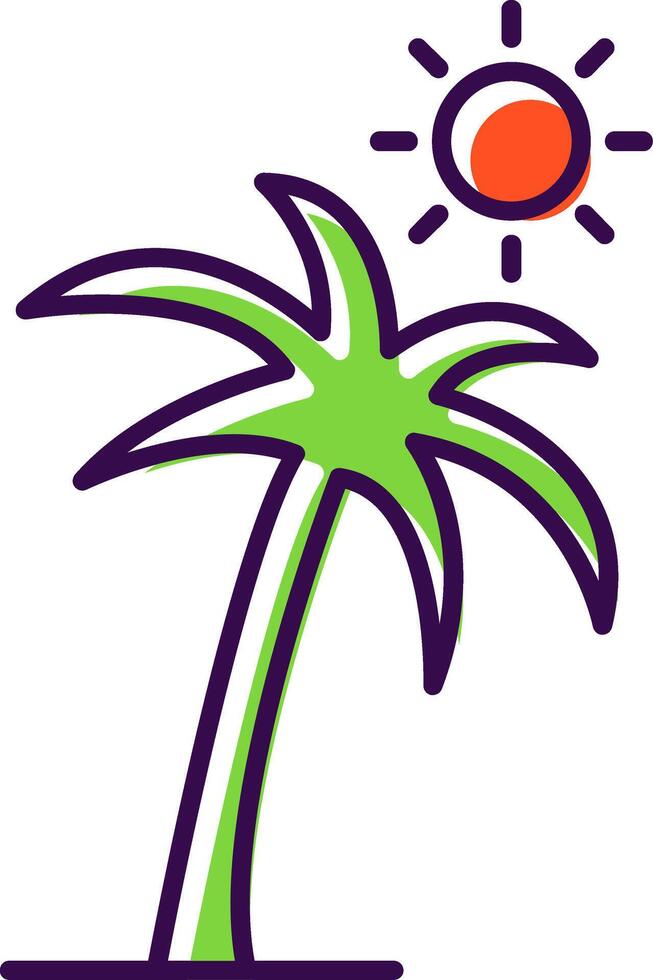 Plam Tree Filled Icon 42177050 Vector Art at Vecteezy