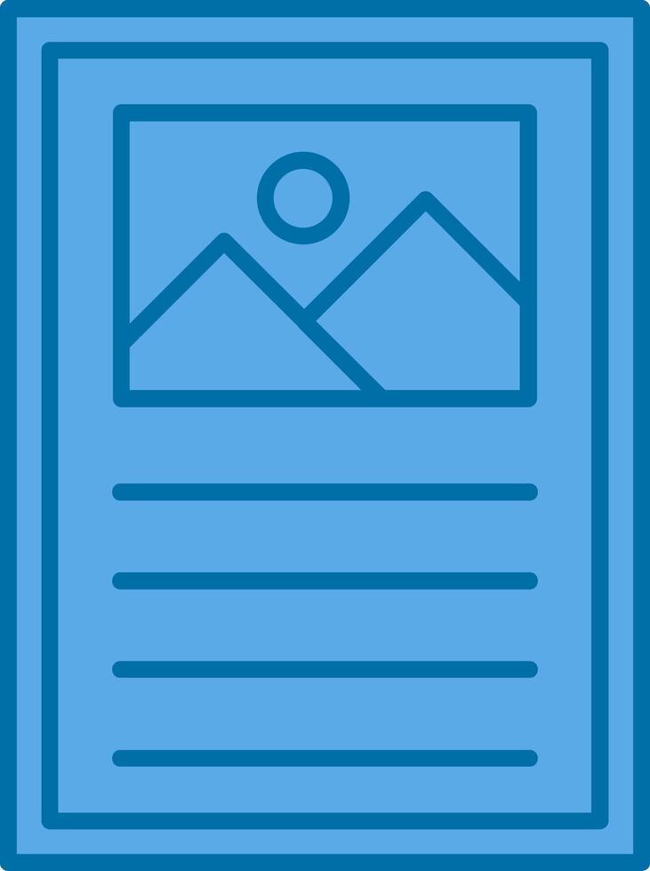 Poster Design Filled Blue  Icon vector