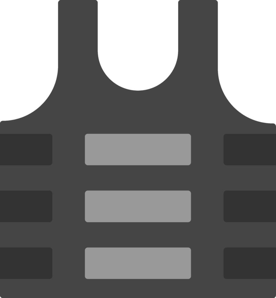 Bullet Proof Vest Flat Gradient  Icon vector