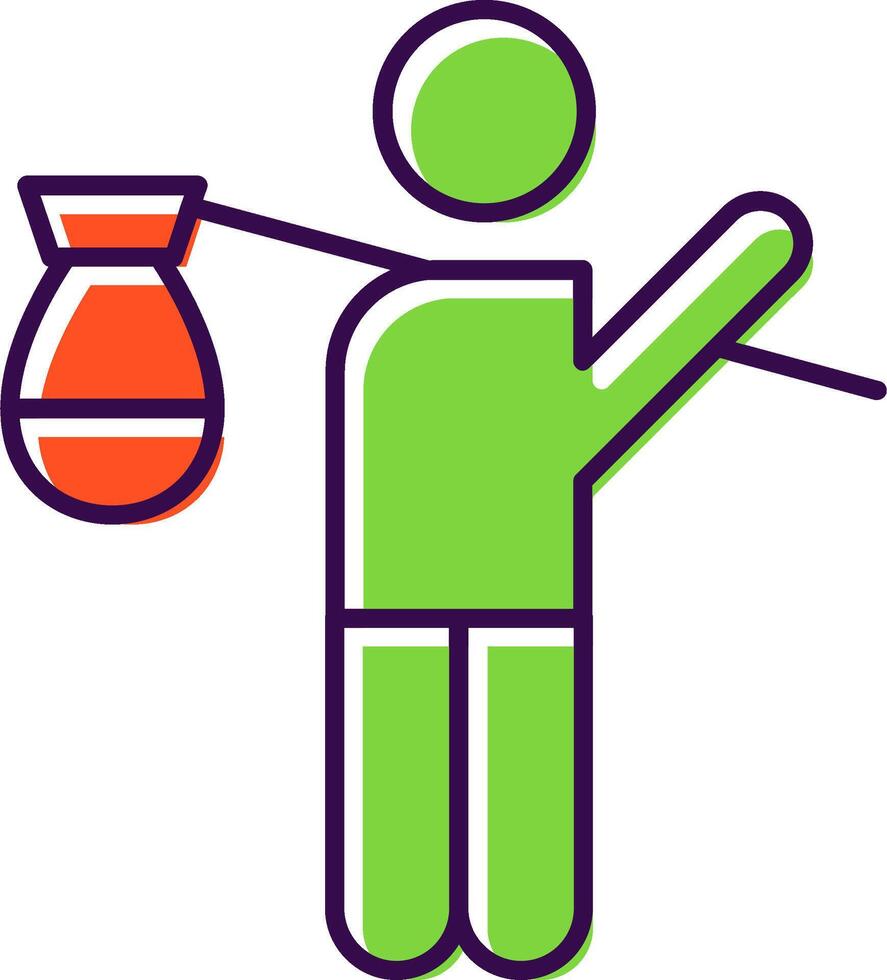 Refugee Filled  Icon vector