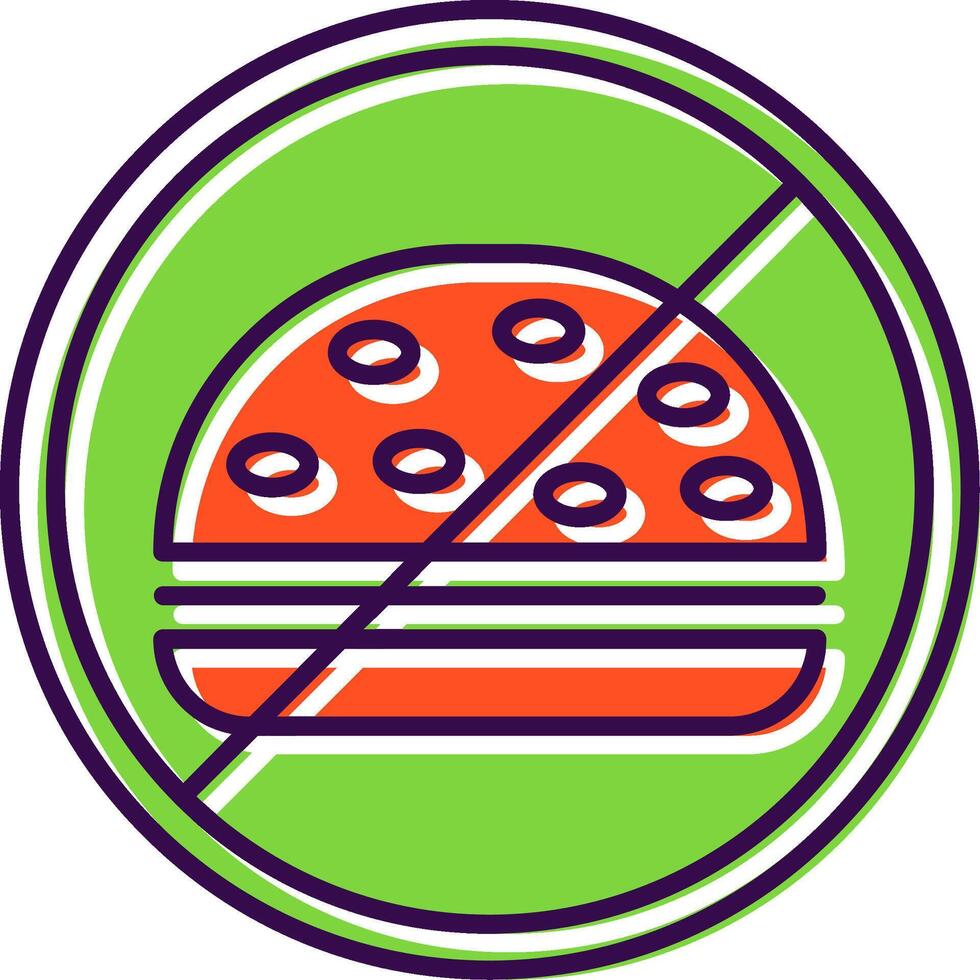 No Food Filled  Icon vector
