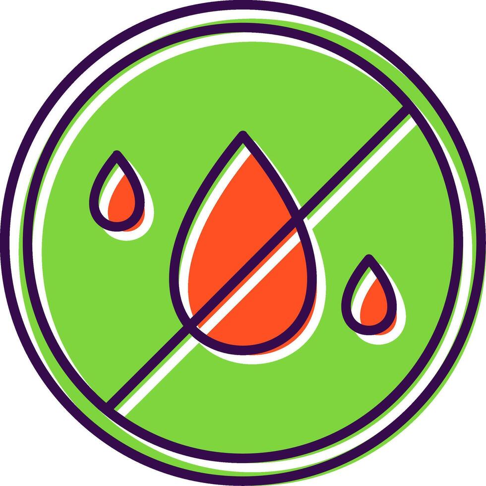 No Water Filled  Icon vector