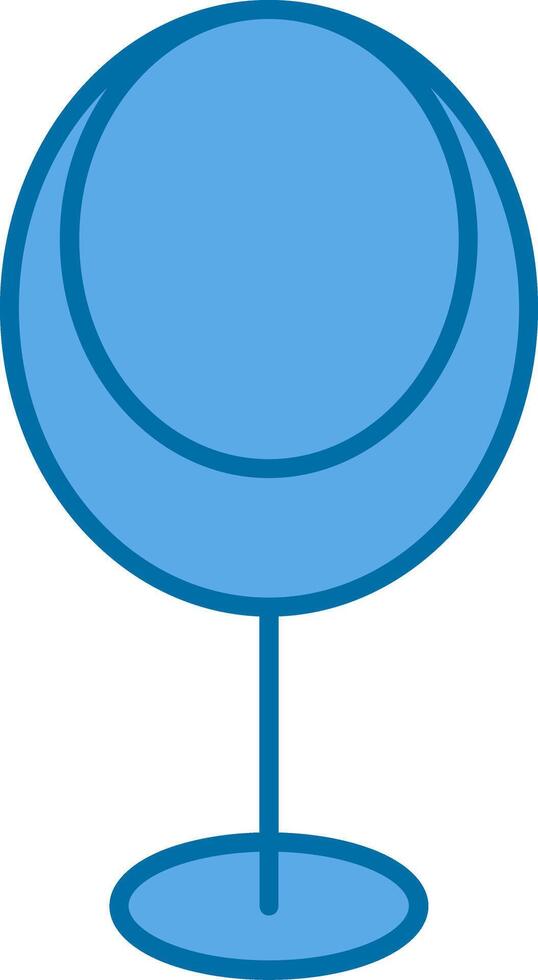 Egg Chair Filled Blue  Icon vector