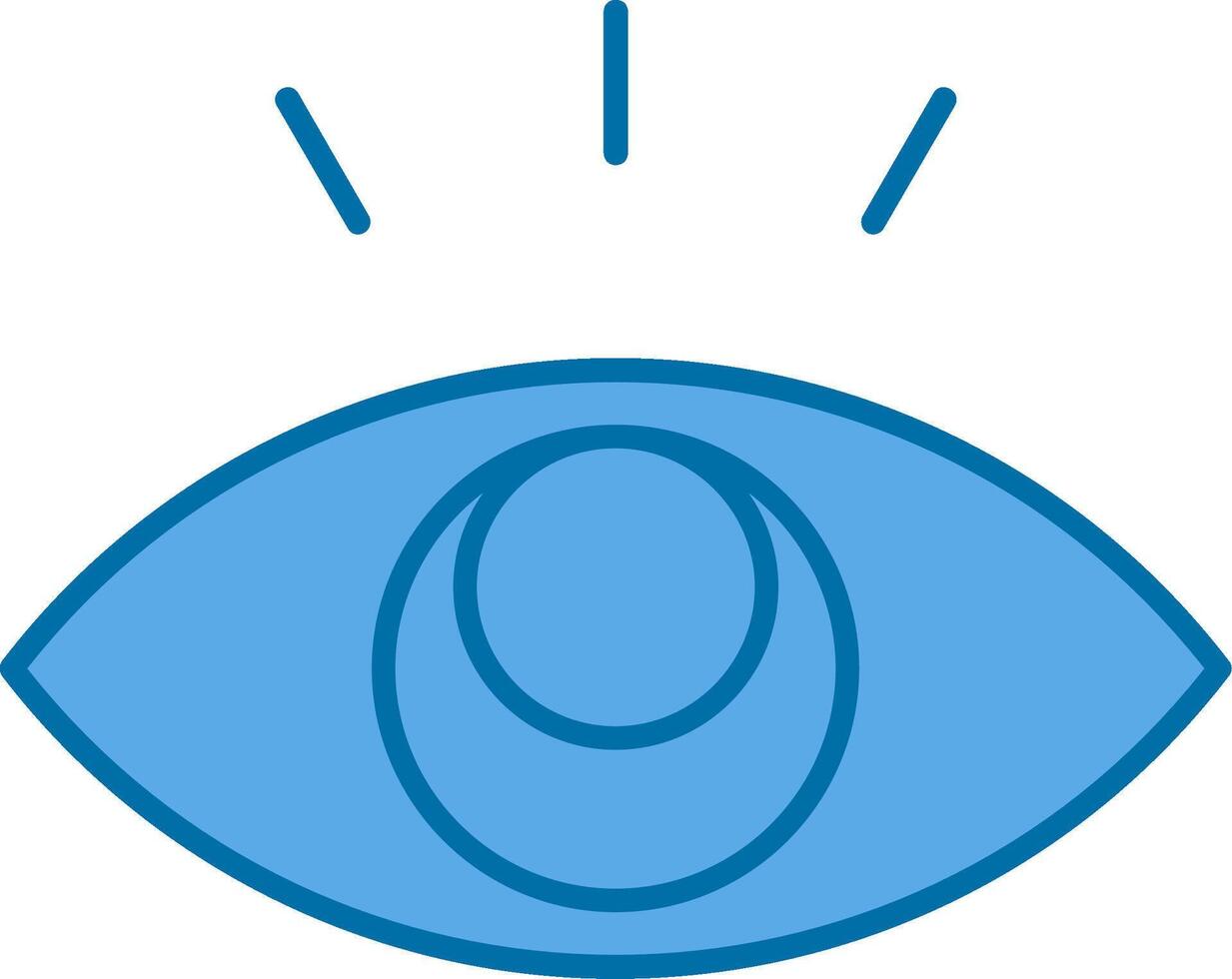 Eye Filled Blue  Icon vector