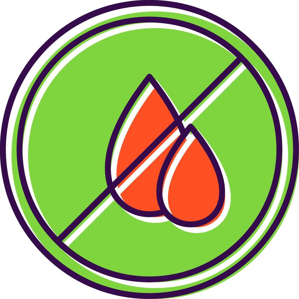 Water Scarcity Filled  Icon vector