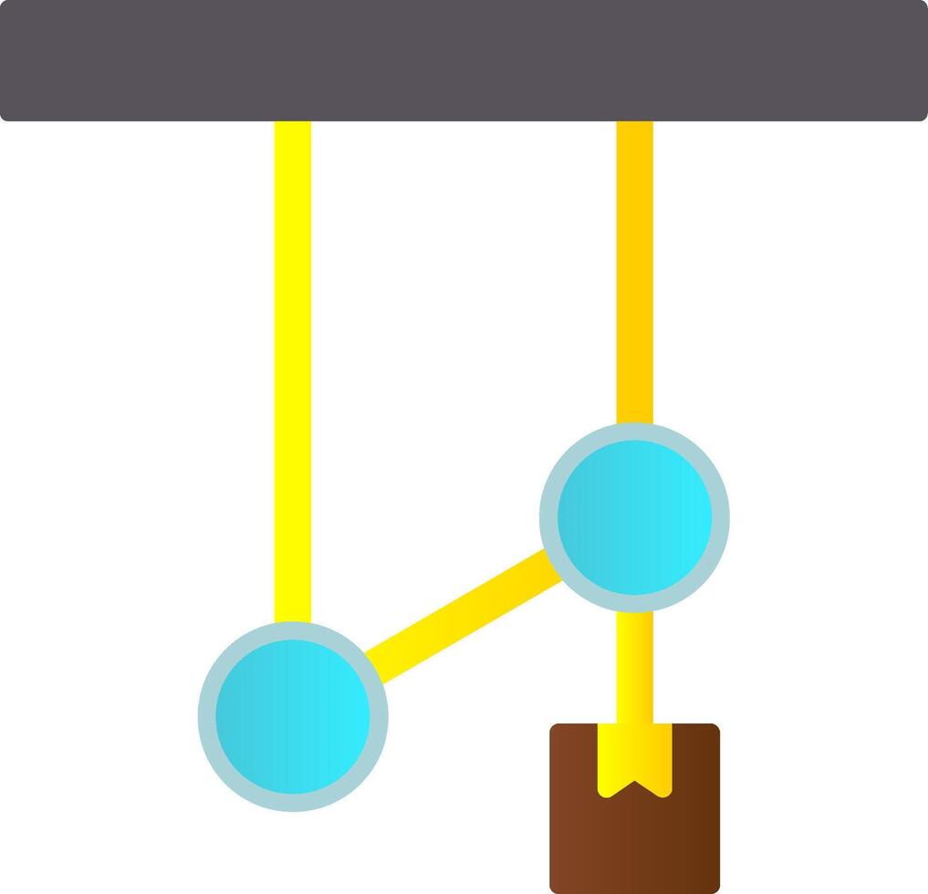 Pulley Flat Gradient  Icon vector