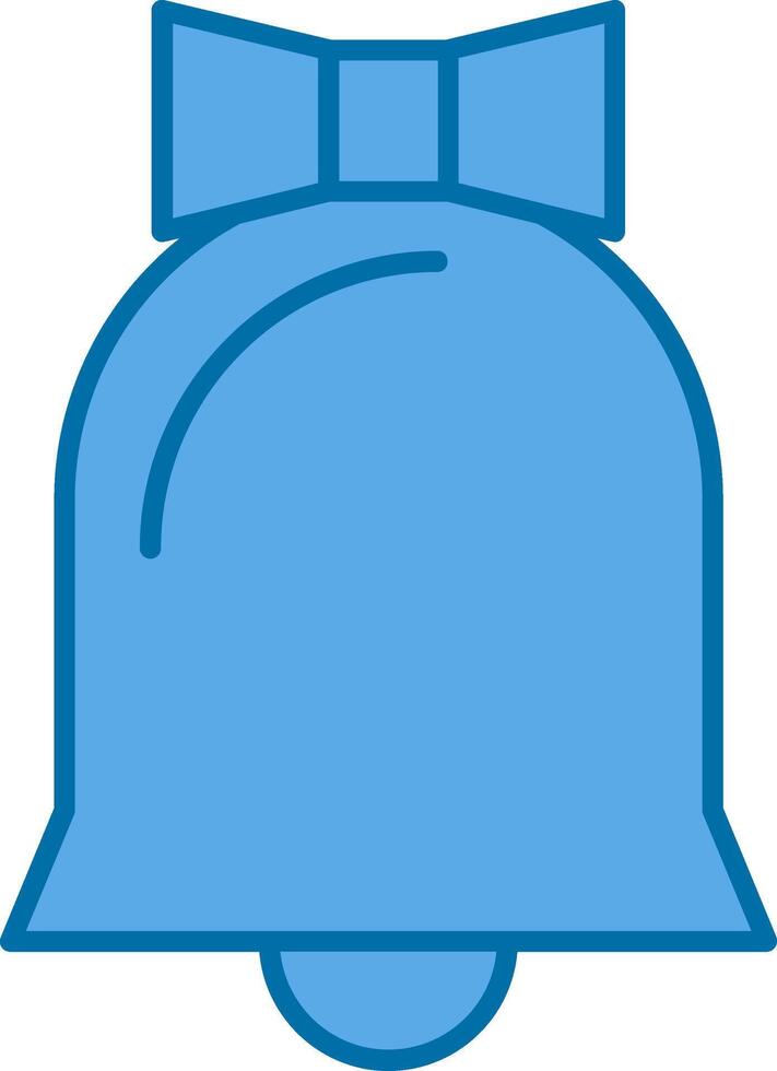 Wedding Bell Filled Blue  Icon vector