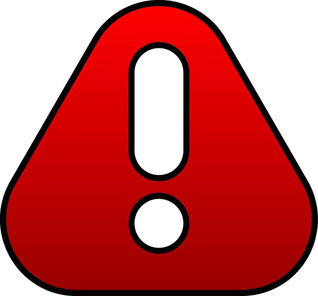 Error Line Filled Gradient  Icon vector