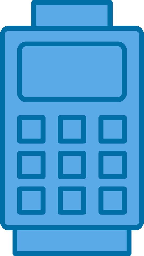 Card Reader Filled Blue  Icon vector