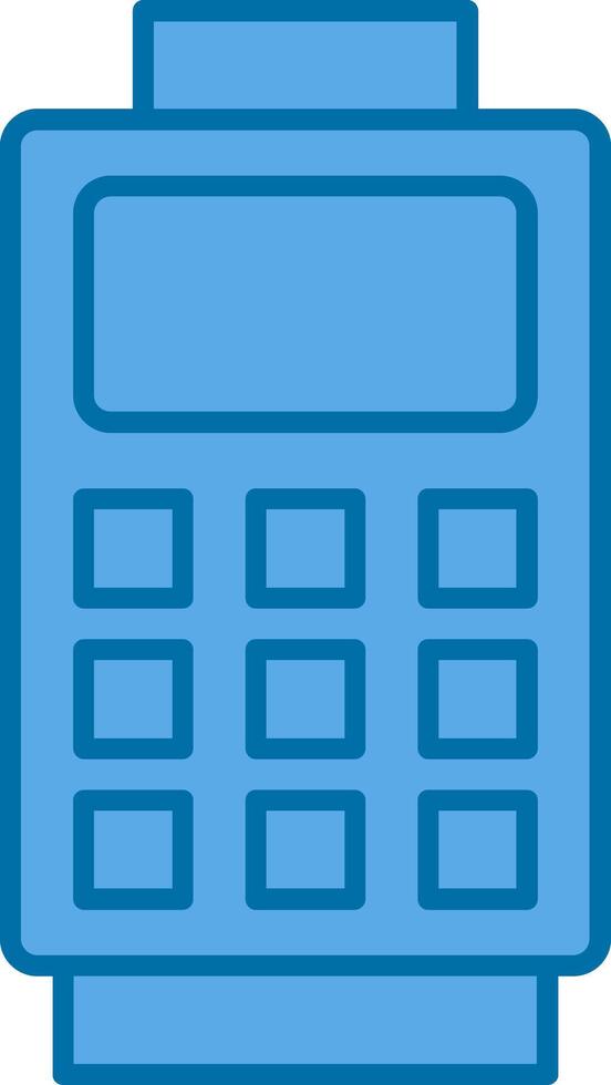 Card Reader Filled Blue  Icon vector