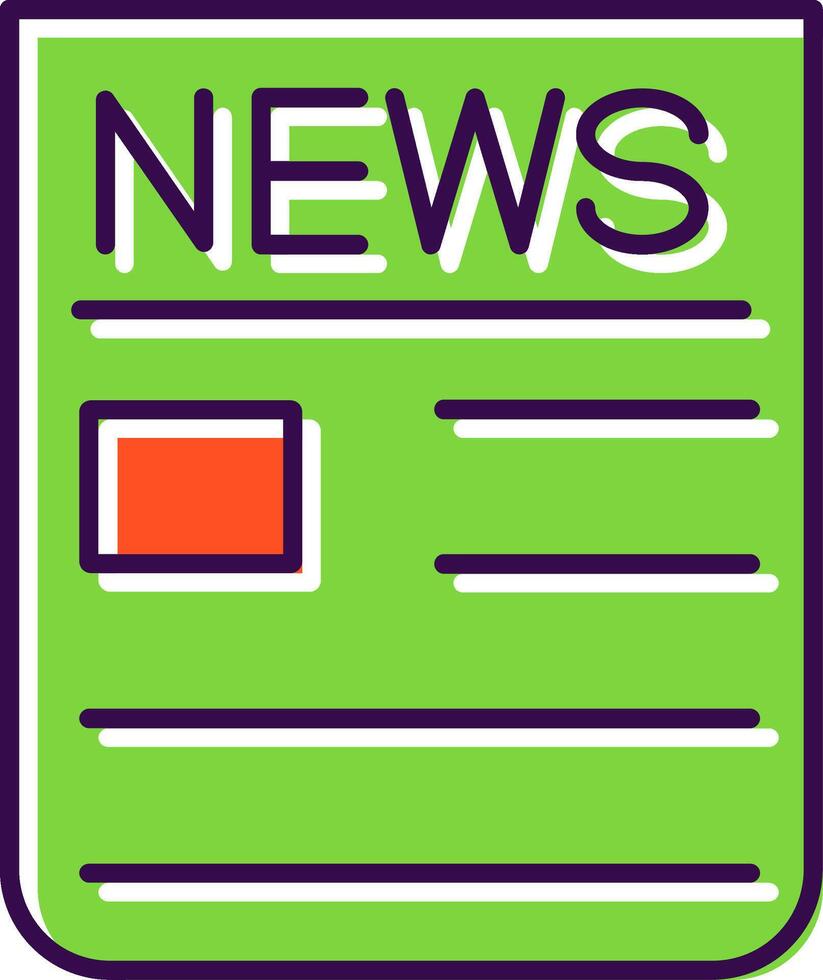 Breaking News Filled  Icon vector