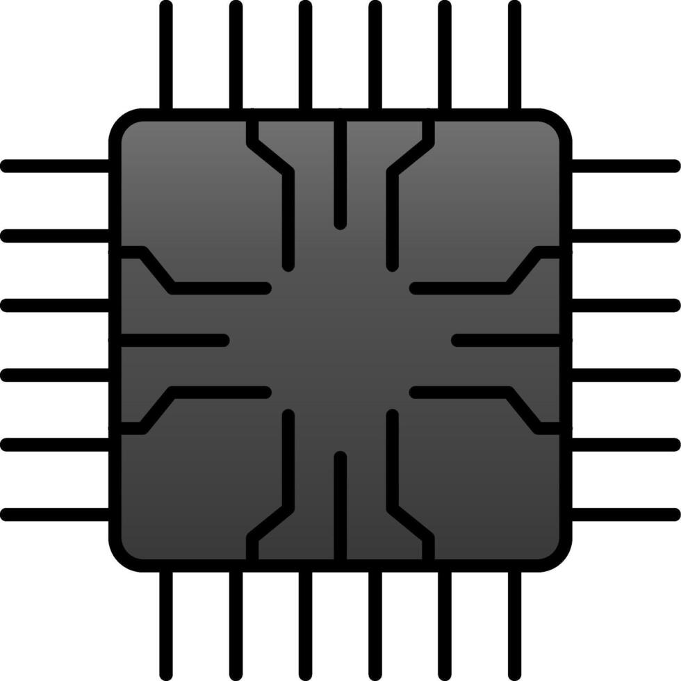 Chip Line Filled Gradient  Icon vector