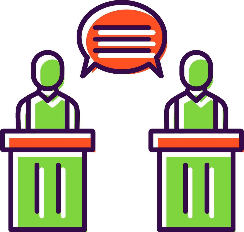 Debate Filled  Icon vector