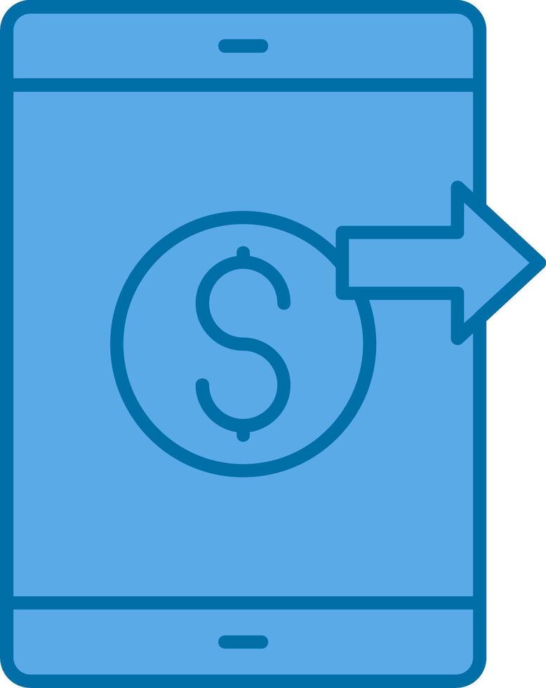 Send Money Filled Blue  Icon vector