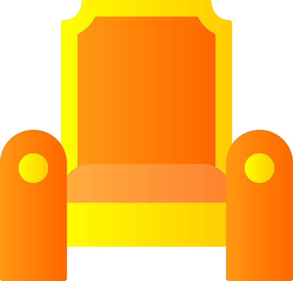 Throne Flat Gradient  Icon vector