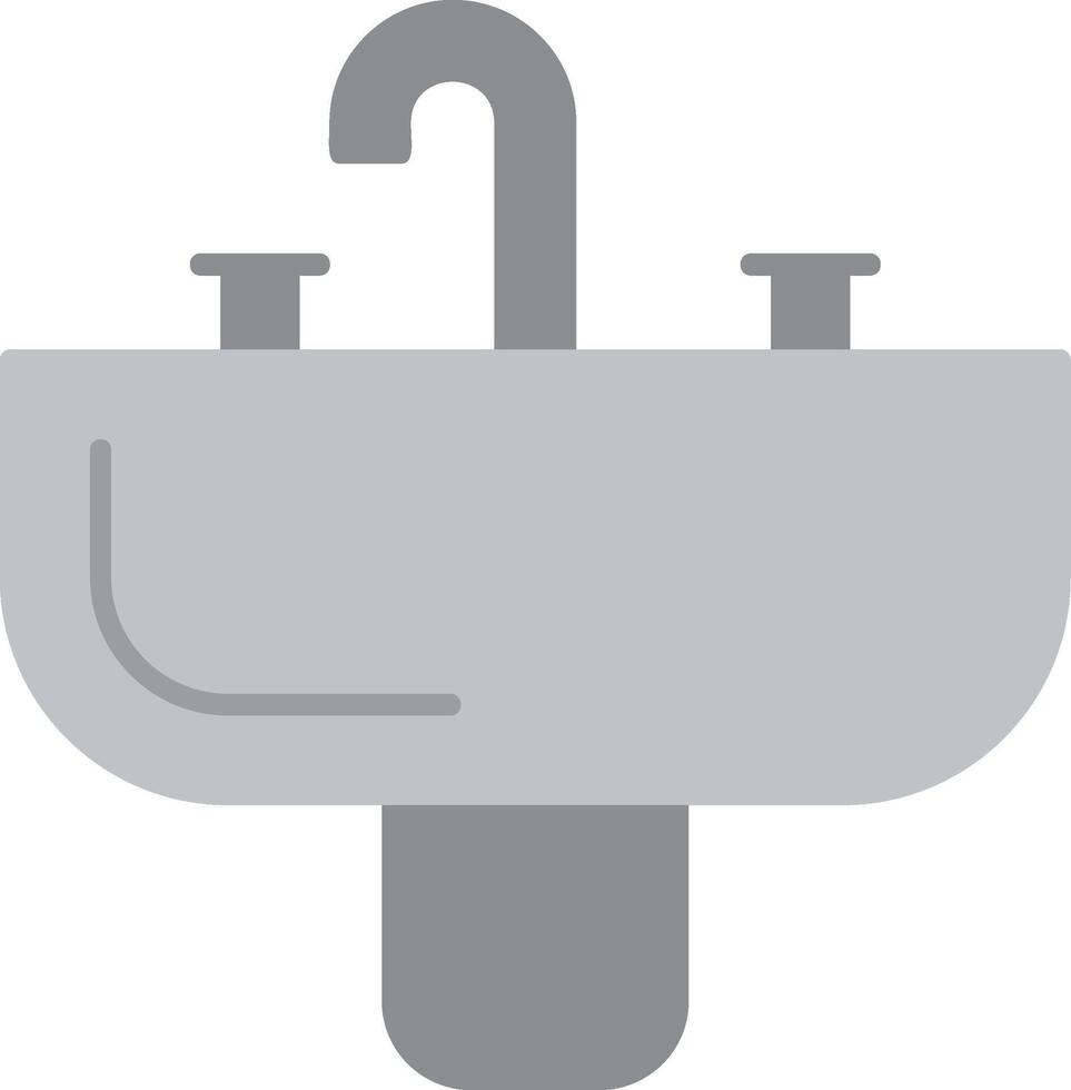lavabo plano degradado icono vector
