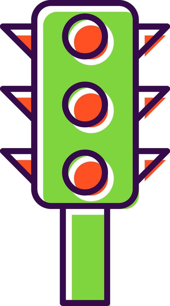 Traffic Control Filled  Icon vector