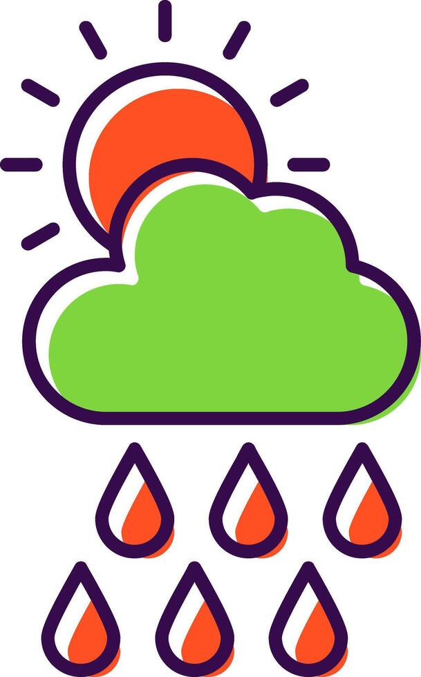 Forecast Filled  Icon vector