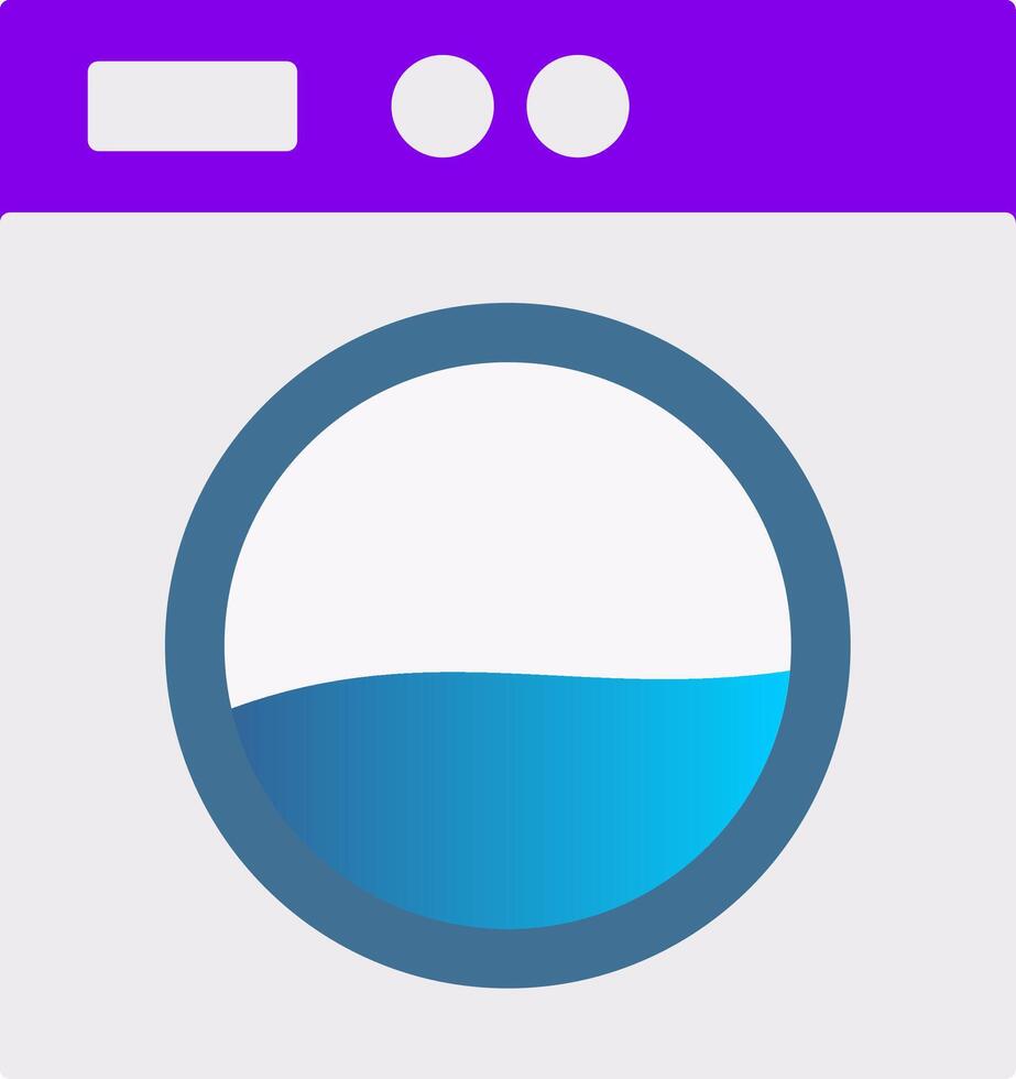 Laundry Machine Flat Gradient  Icon vector