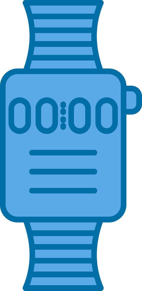 Smart Watch Filled Blue  Icon vector