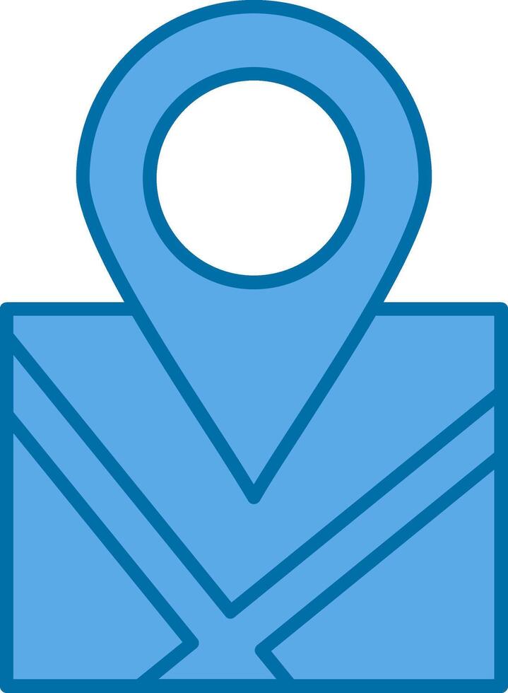 Location Filled Blue  Icon vector