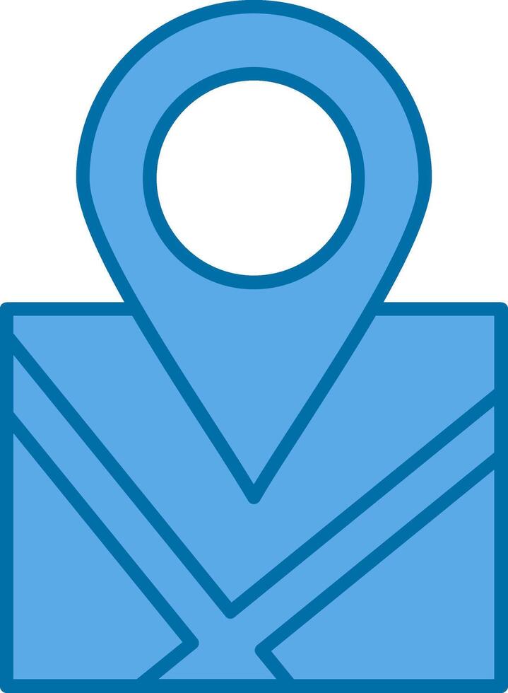 ubicación lleno azul icono vector