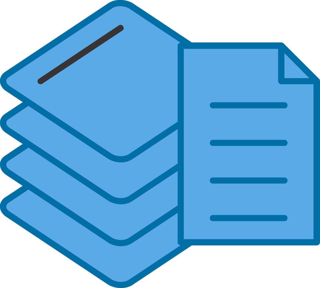 Stacks Filled Blue  Icon vector