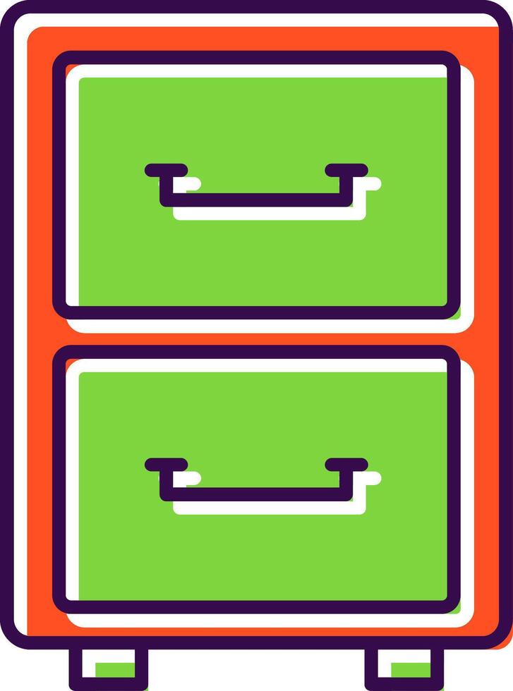 Filling Cabinet Filled  Icon vector