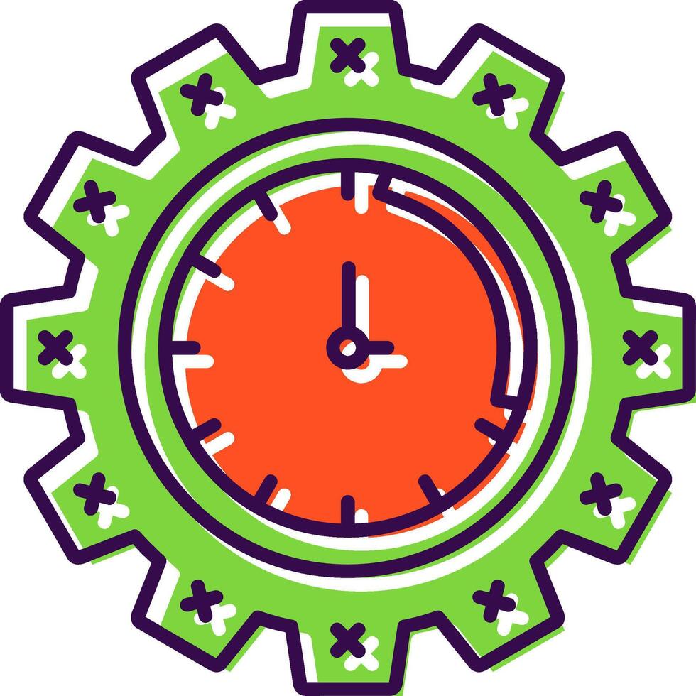Time Management Filled  Icon vector
