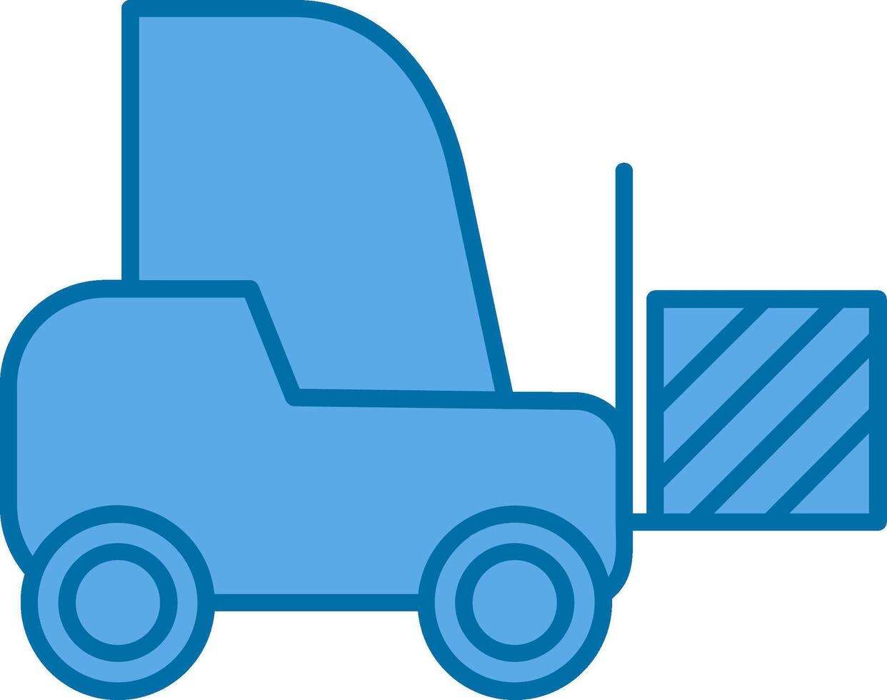 Forklift Filled Blue  Icon vector