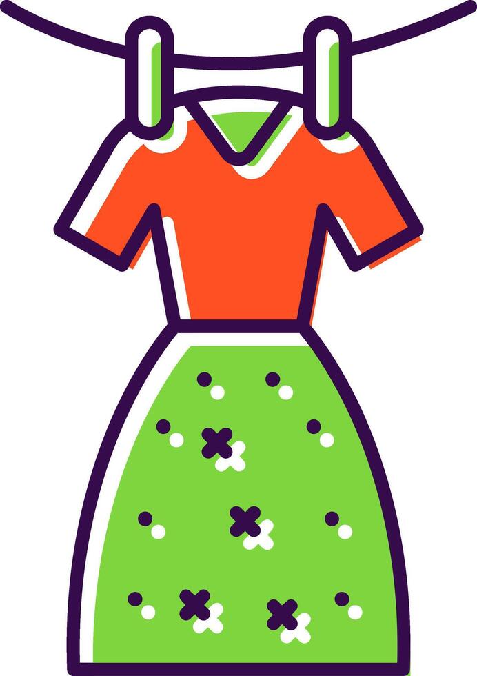Pattern cloth Filled  Icon vector