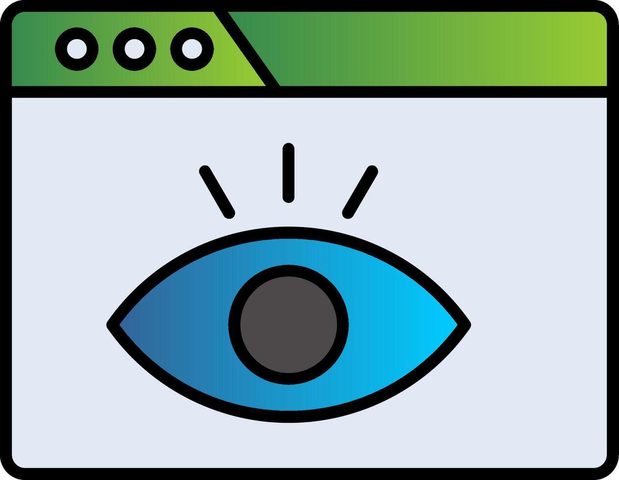 Visualization Line Filled Gradient  Icon vector