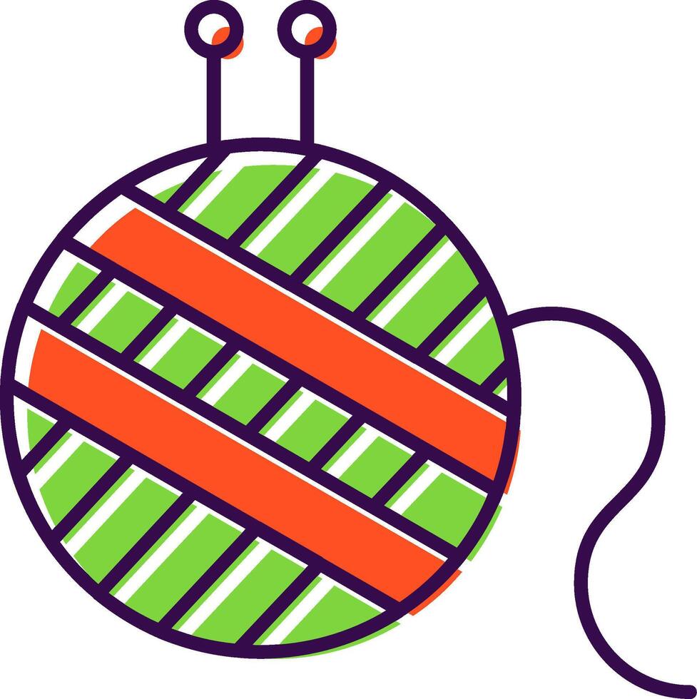 Wool Ball Filled  Icon vector