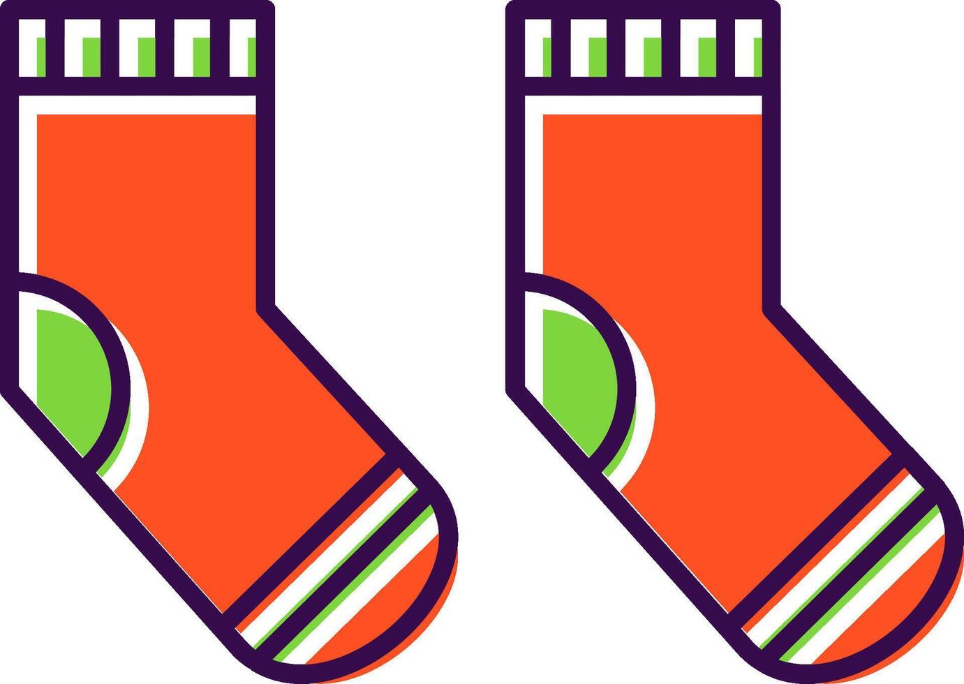 Sock Filled  Icon vector