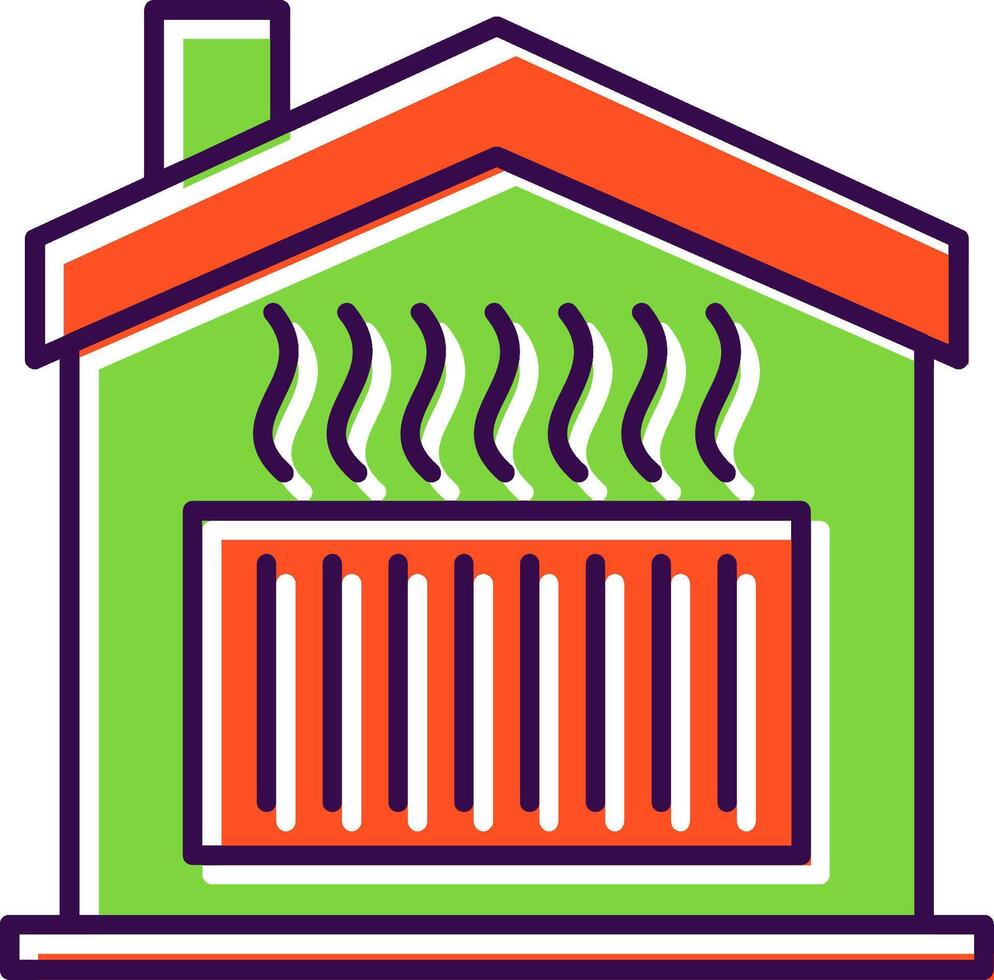 Heating Filled  Icon vector