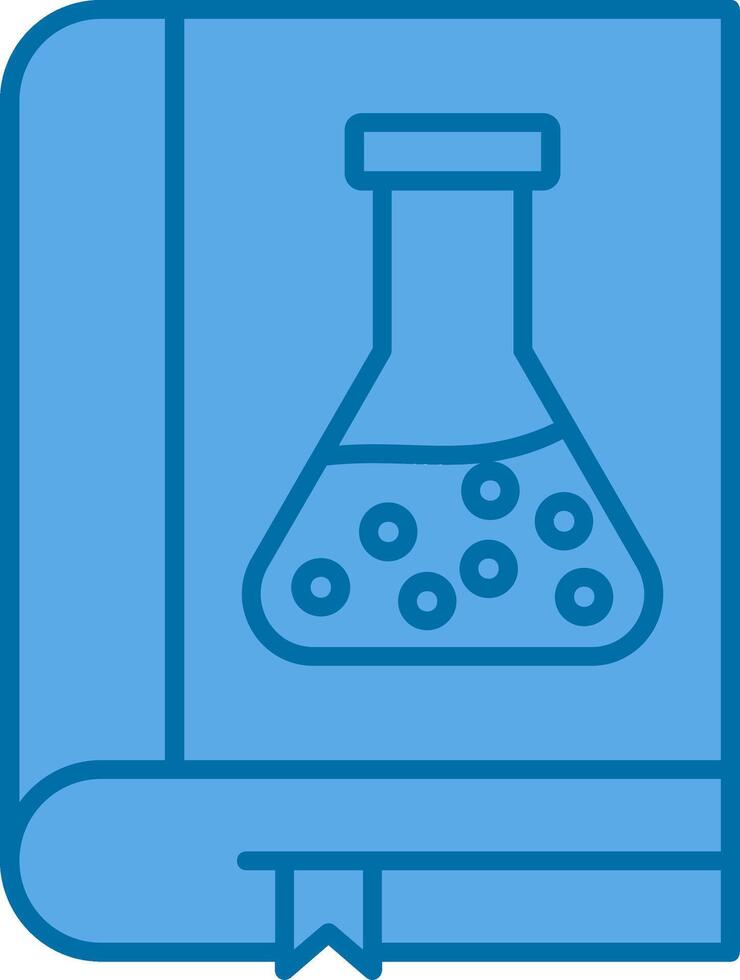 Science Book Filled Blue  Icon vector