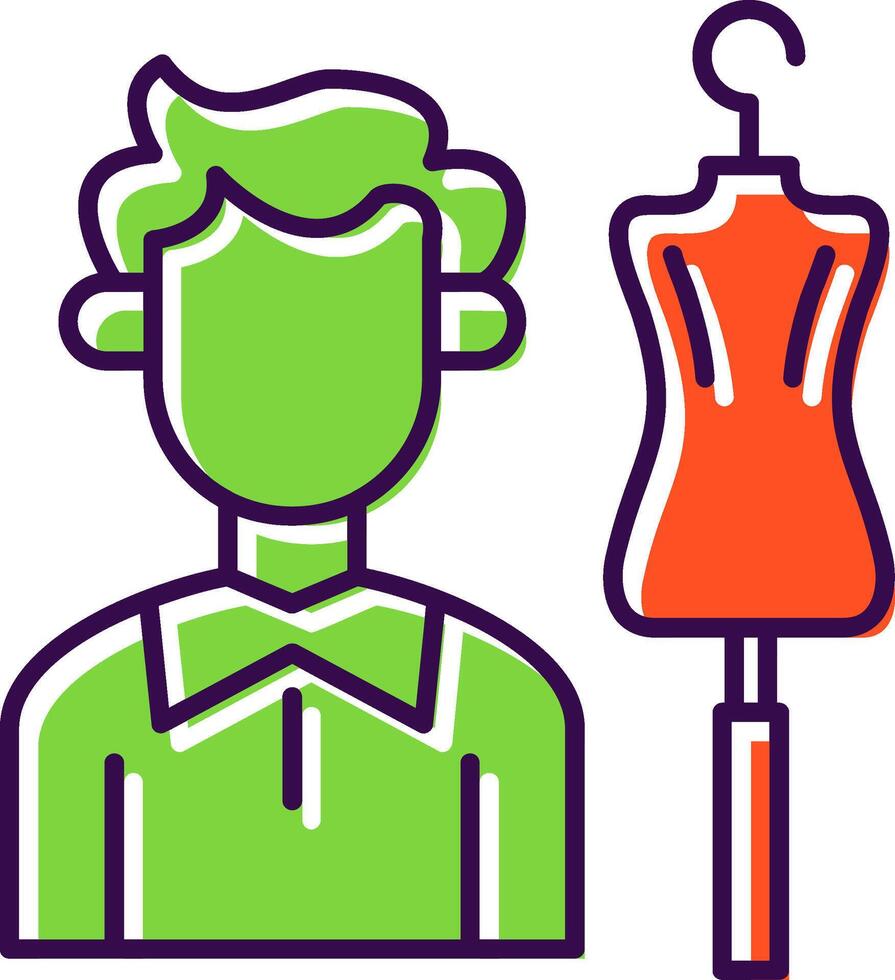 Tailor Filled  Icon vector