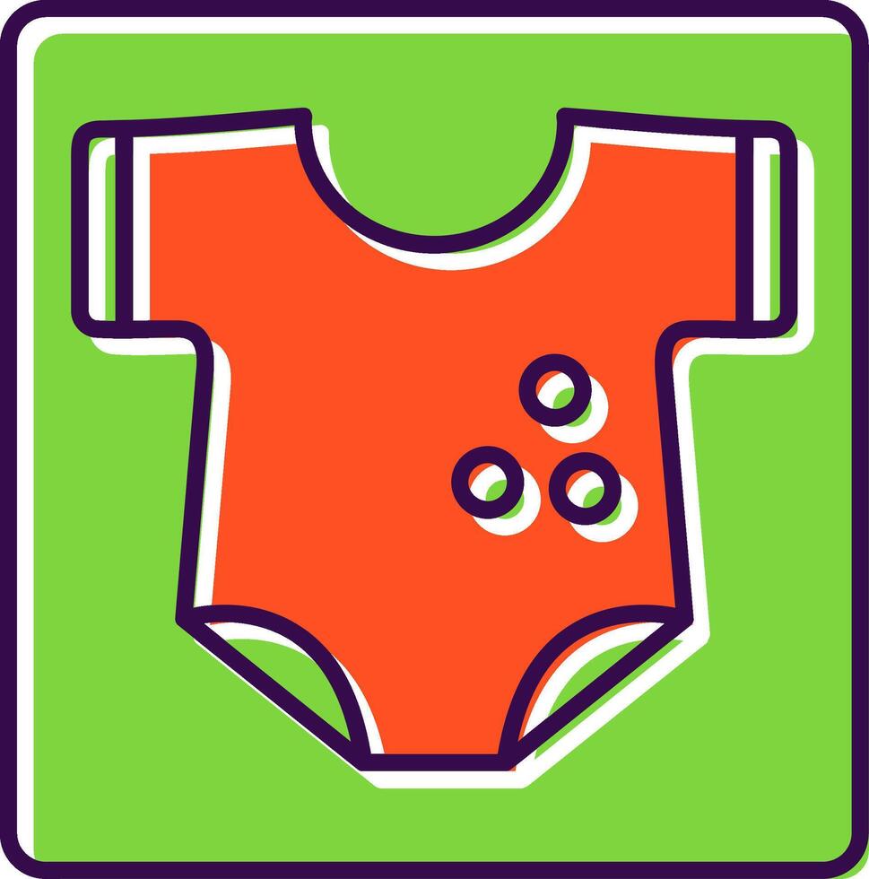 Baby Clothes Filled  Icon vector