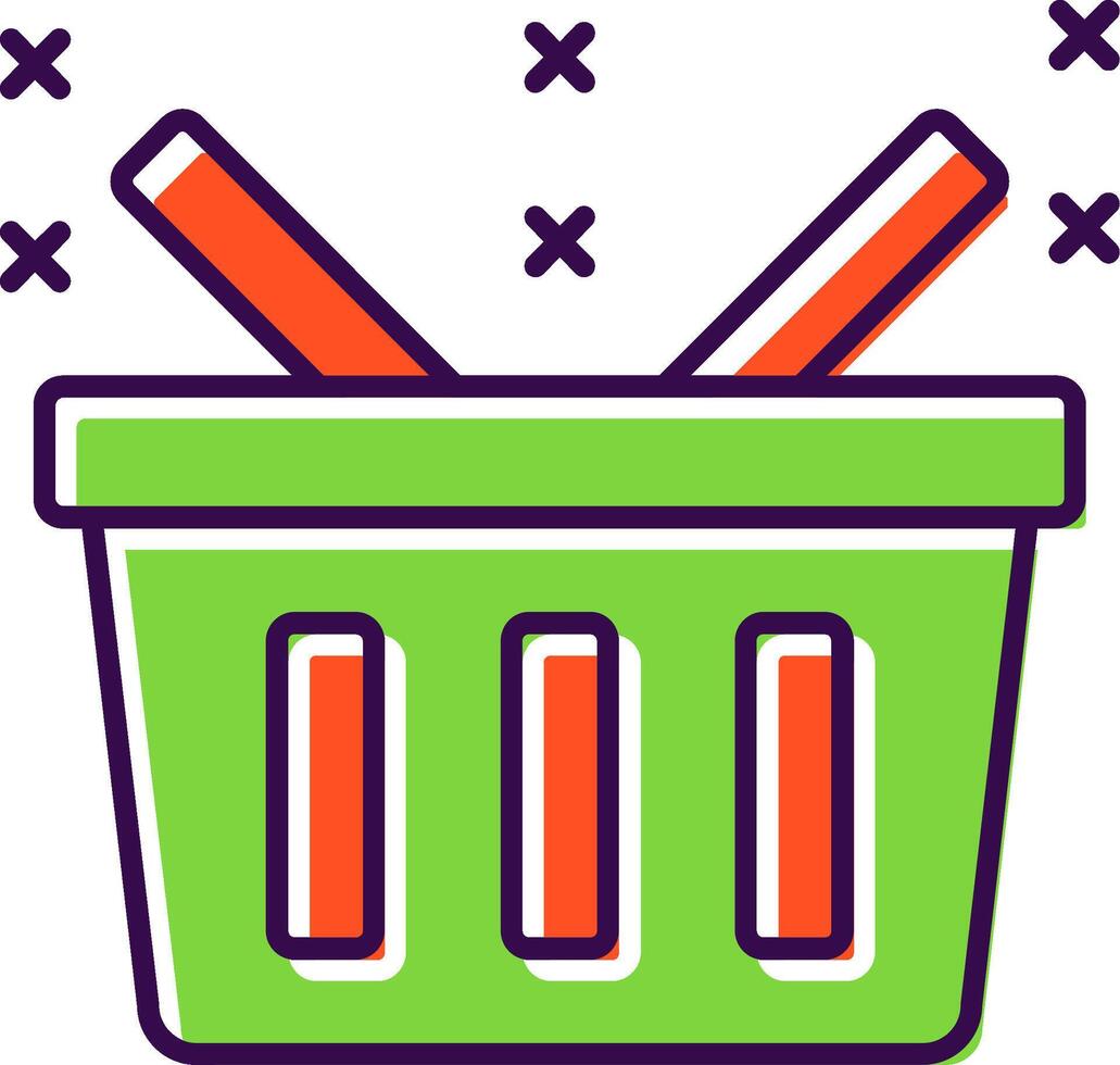 Basket Filled  Icon vector