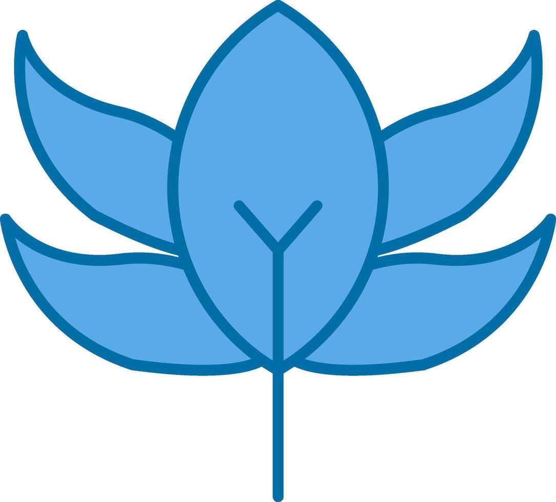 Lily Filled Blue  Icon vector