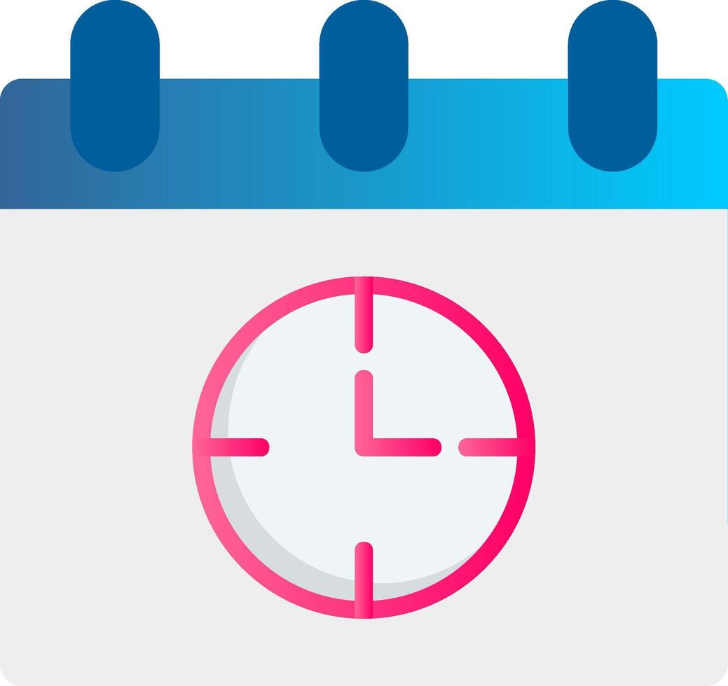 Time Management Flat Gradient  Icon vector