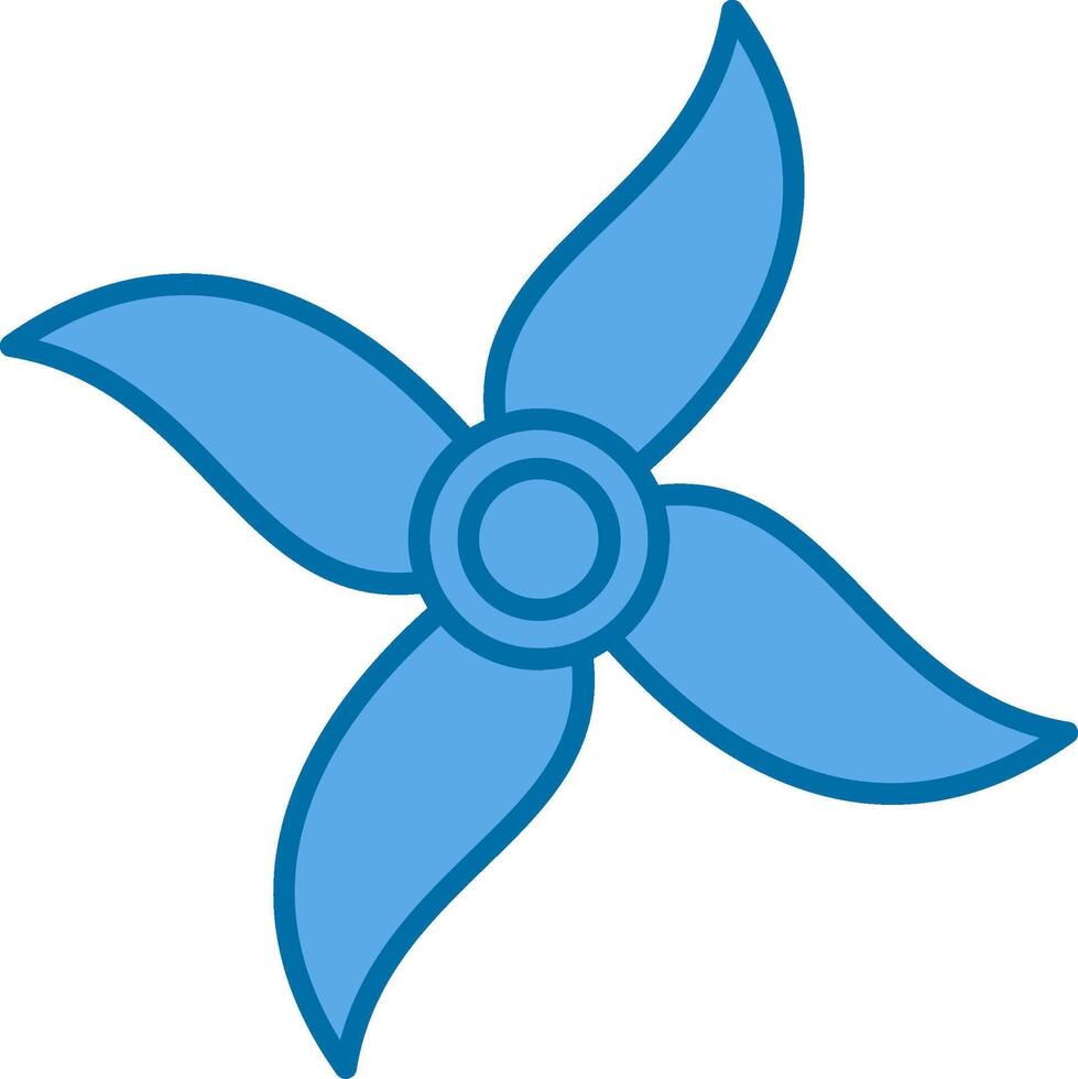 Ixora Filled Blue  Icon vector
